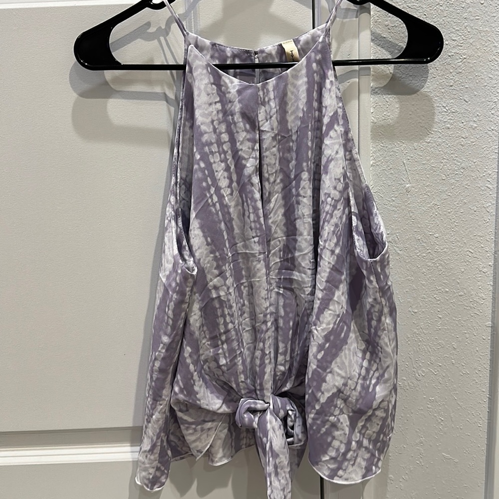 Tyche Lavender Tie-Dye Halter Tank Top